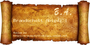 Brandschott Abigél névjegykártya